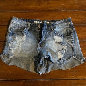 Frayed Denim Short Shorts